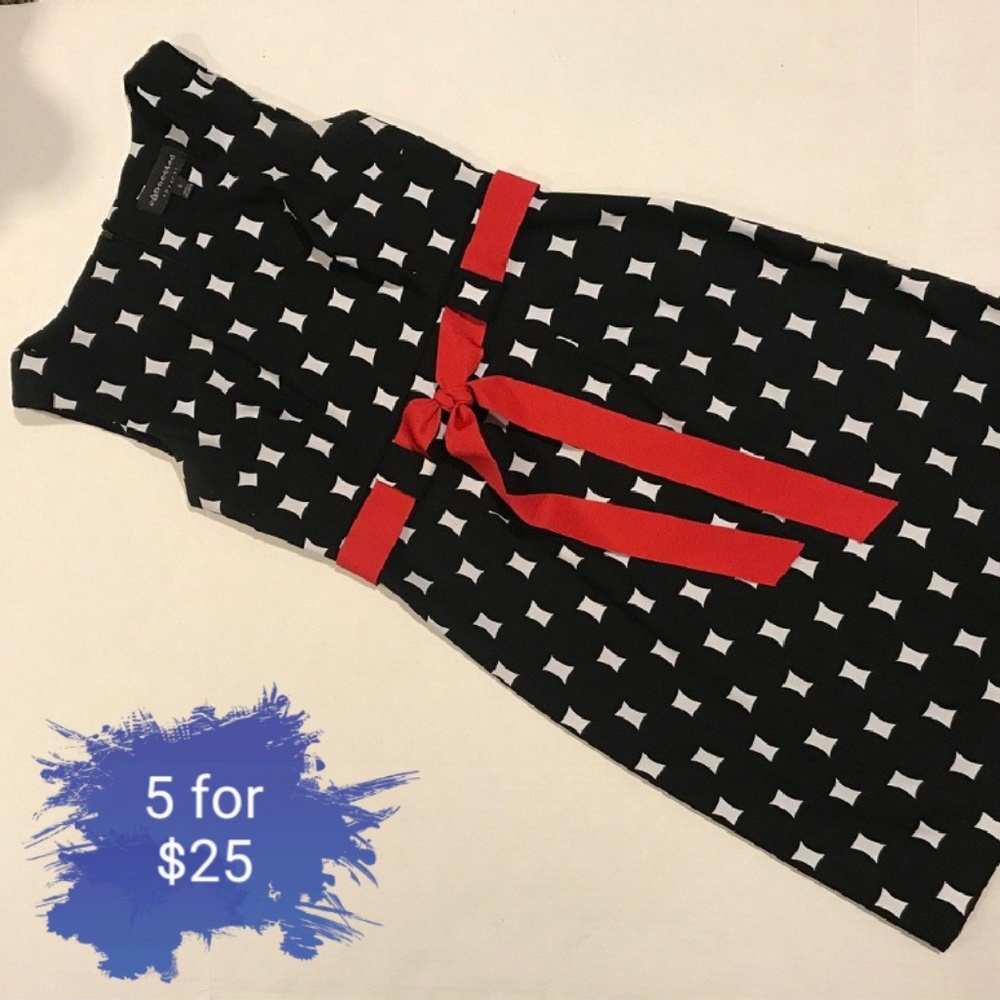 CONNECTED APPAREL BLACK AND WHITE DRESS